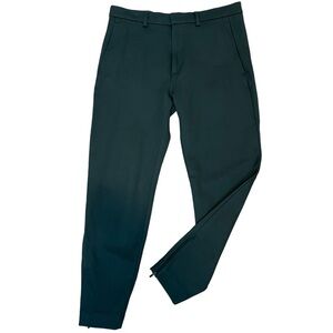 COS Men Pant Jersey Stretch Slim Trousers Zip Ankle Dark Green Size EU 48